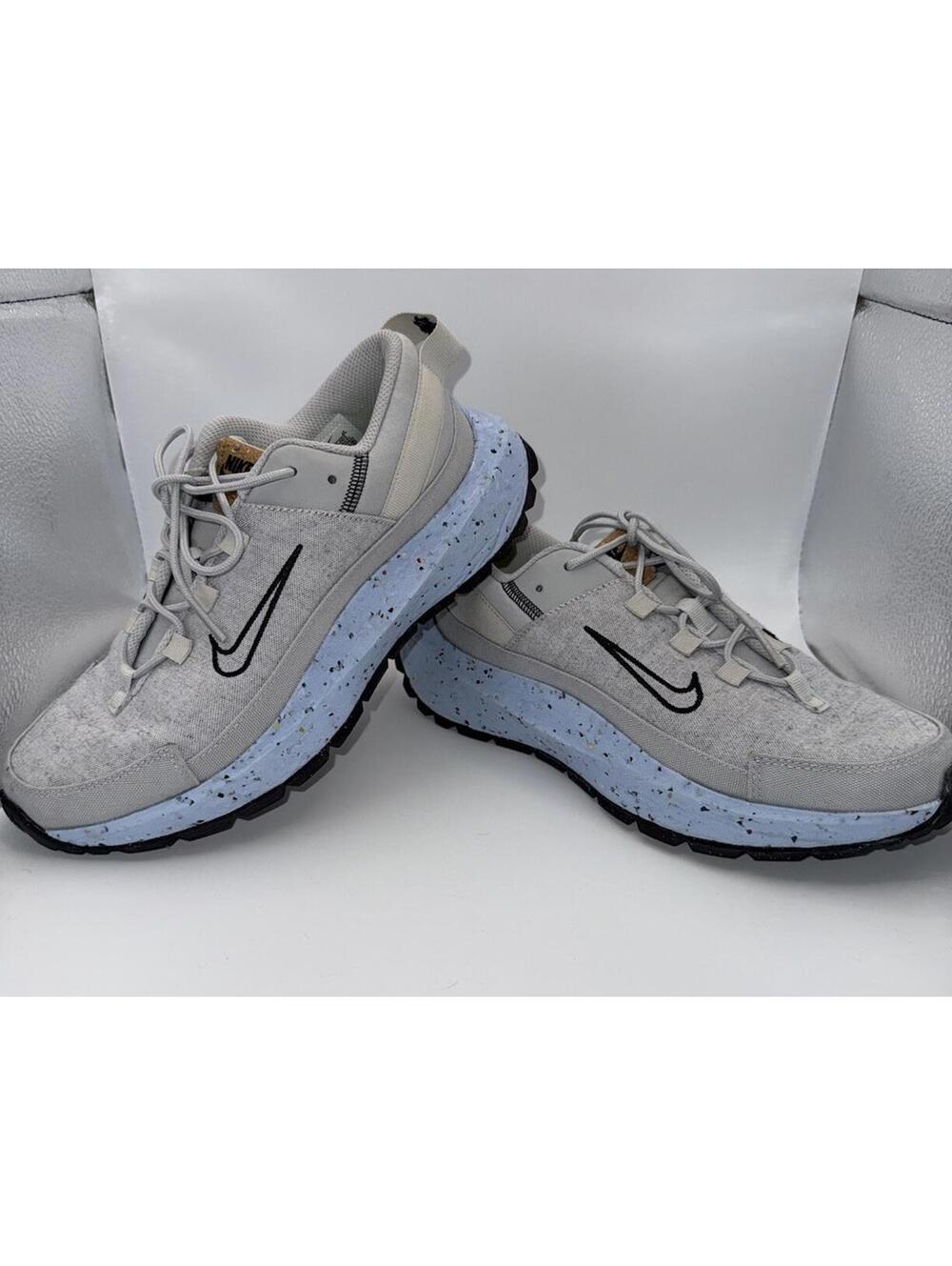 Nike Crater Remixa Shoes Sneakers Gray Fog/Black/Blue Women's Sz 7.5 minimalist
